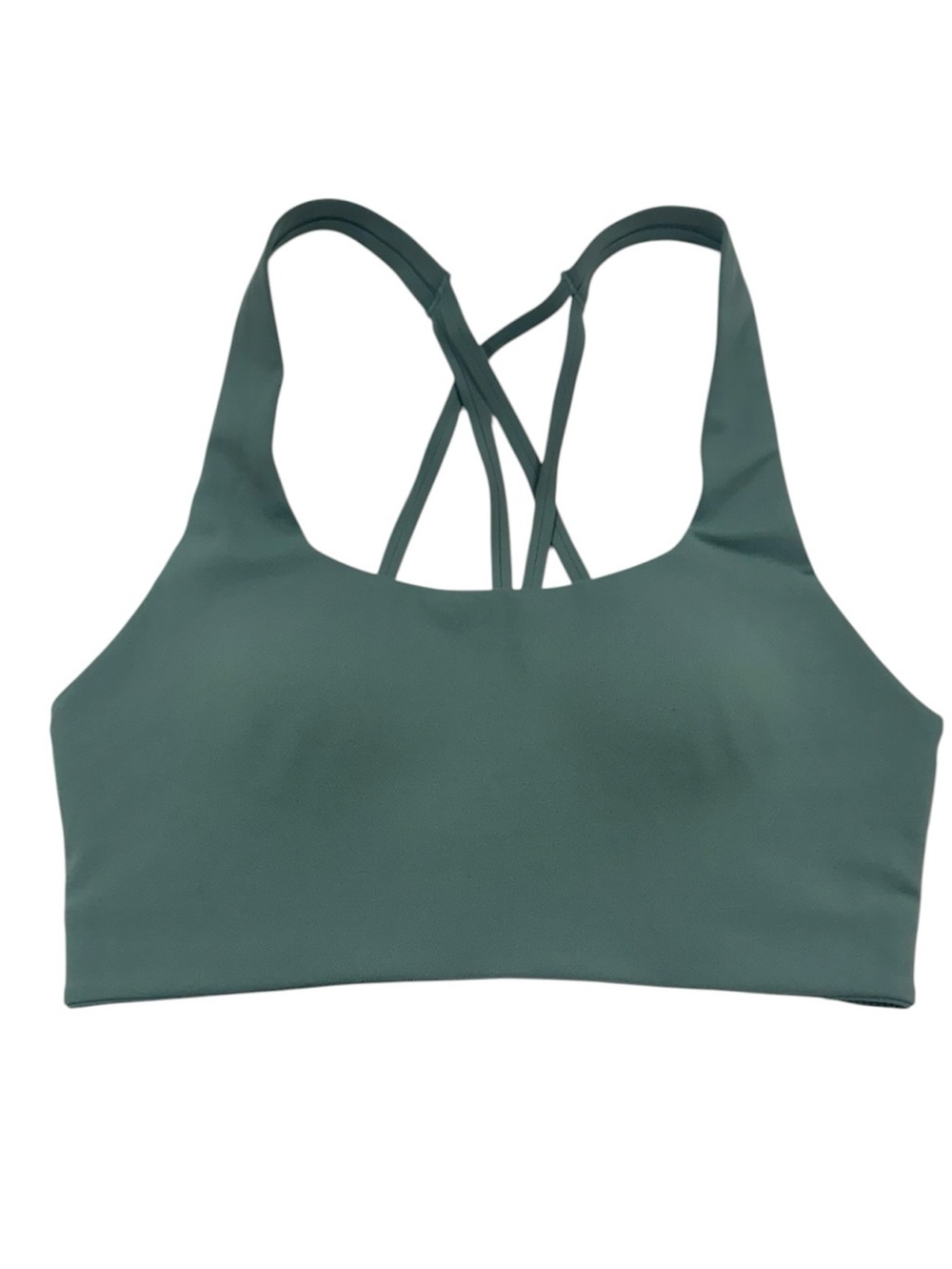 MOVE THEOLOGY Hera Molded Strappy Green Sports Bra Back Cut Out Pilates NWT XS